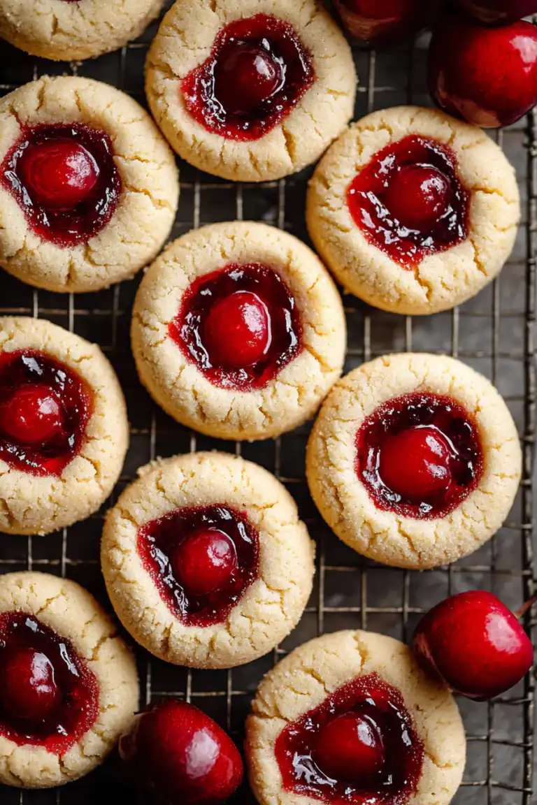 Gluten-Free Cherry Pie Thumbprint Cookies