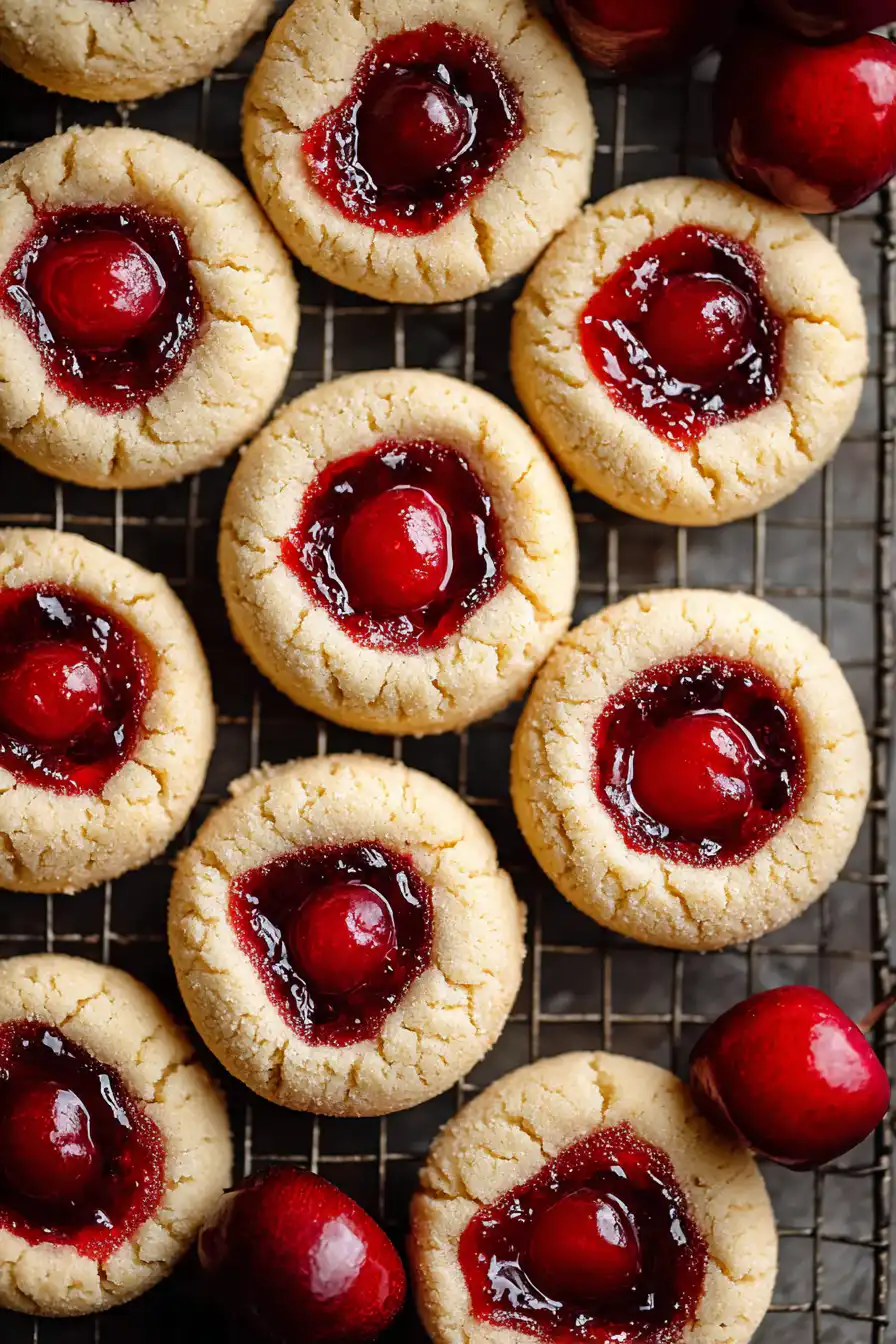 Gluten-Free Cherry Pie Thumbprint Cookies