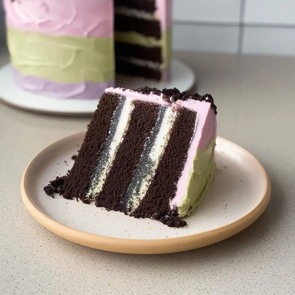 Pistachio Raspberry Chocolate Cake Recipe