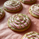 Pistachio and Raspberry Cheesecake Cookies