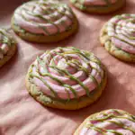 Pistachio and Raspberry Cheesecake Cookies