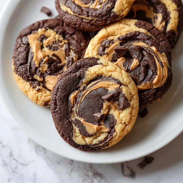Marbled Peanut Butter Brownie Cookies