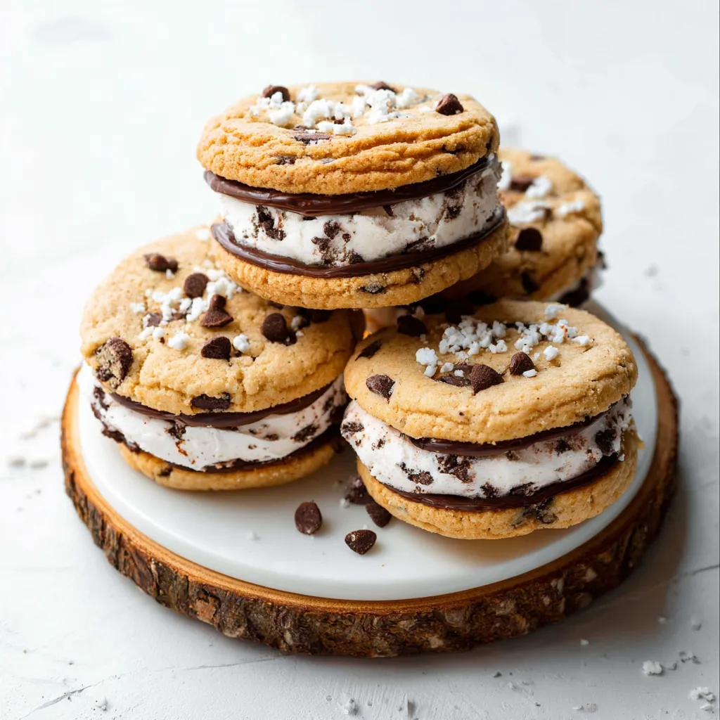 Soft-Baked Chocolate Chip Cookie Ice Cream Sandwiches