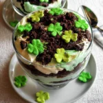 St. Patrick's Day Brownie Trifle