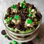 St. Patrick's Day Brownie Trifle