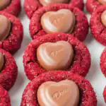 Red Velvet Chocolate Heart Blossom Cookies