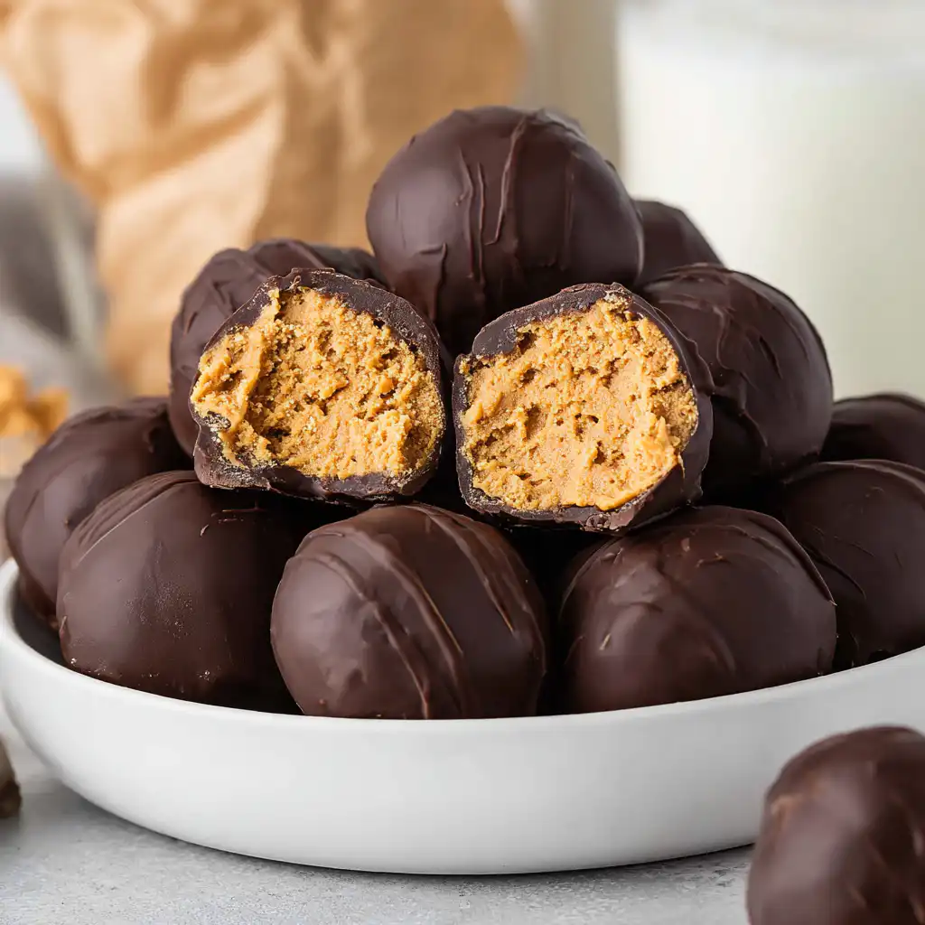 No-Bake Peanut Butter Balls with Rice Krispies