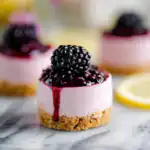 No Bake Mini Blackberry Cheesecakes