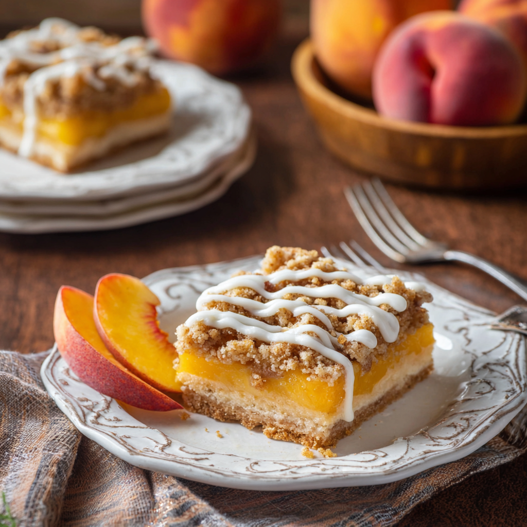 Peach Pie Crumble Bars