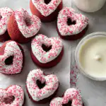 Fluffy Baked Red Velvet Donuts with Cream Cheese Glaze