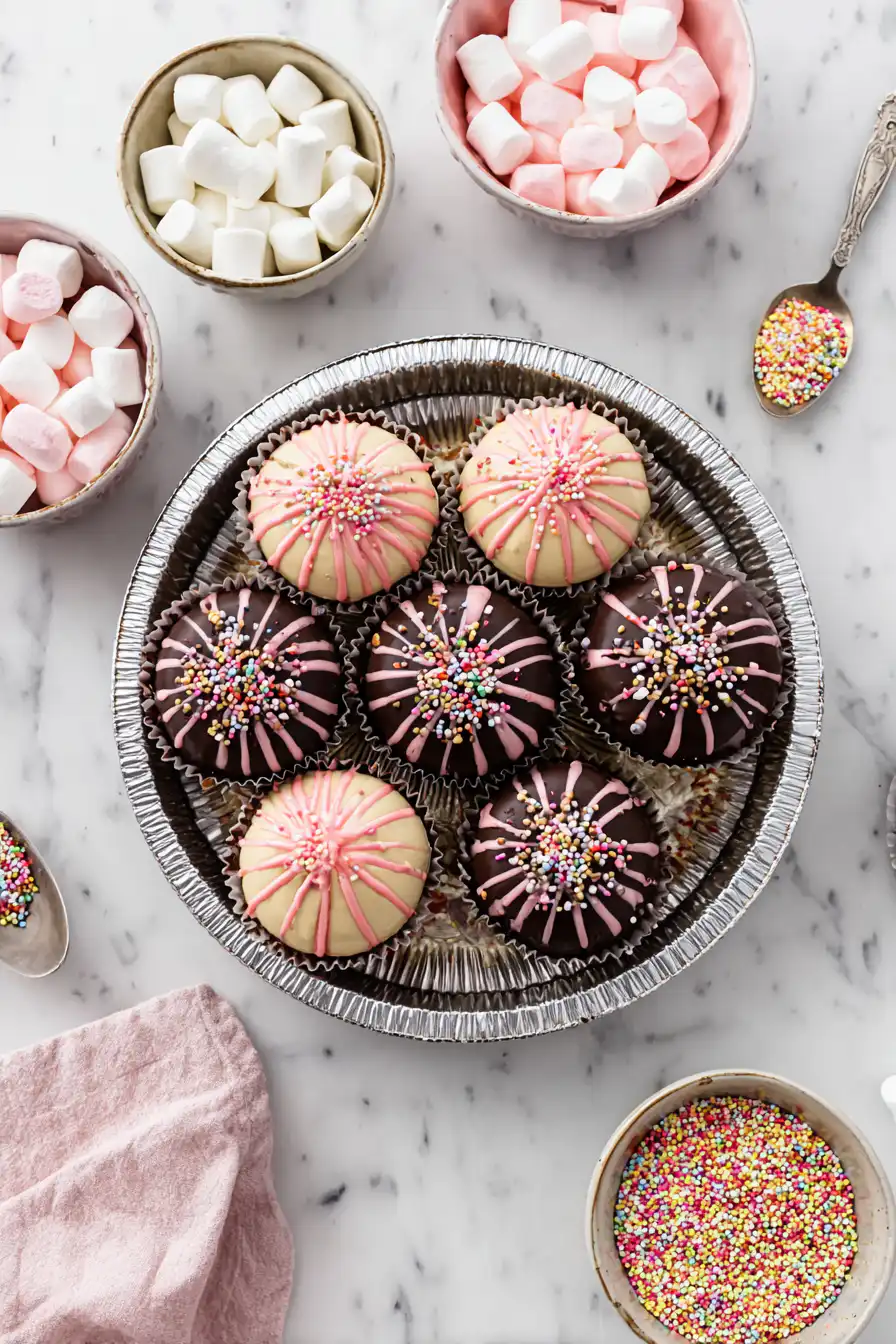 Pink Valentine’s Day Hot Chocolate Bombs
