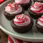 Raspberry Mousse Brownie Cups