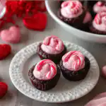 Raspberry Mousse Brownie Cups