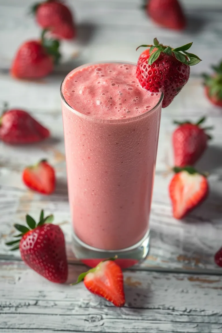 Easy 3-Minute Strawberry Milkshake Recipe