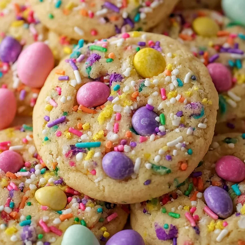 Soft & Chewy Easter M&M Cookies