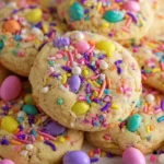 Soft & Chewy Easter M&M Cookies