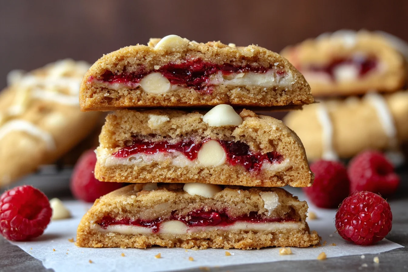Raspberry Cheesecake White Chocolate Chip Cookies