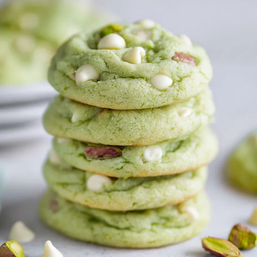 Soft and Chewy Pistachio Pudding Cookies
