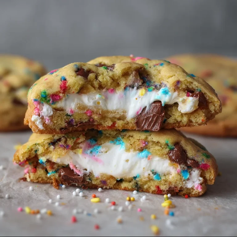 Giant Chocolate Chip Peep Stuffed Easter Cookies