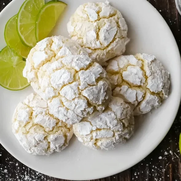 Key Lime Coconut Crinkle Cookies