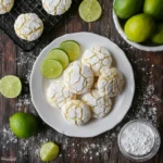 Key Lime Coconut Crinkle Cookies