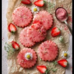 Strawberry Shortbread Cookies with Natural Strawberry Glaze
