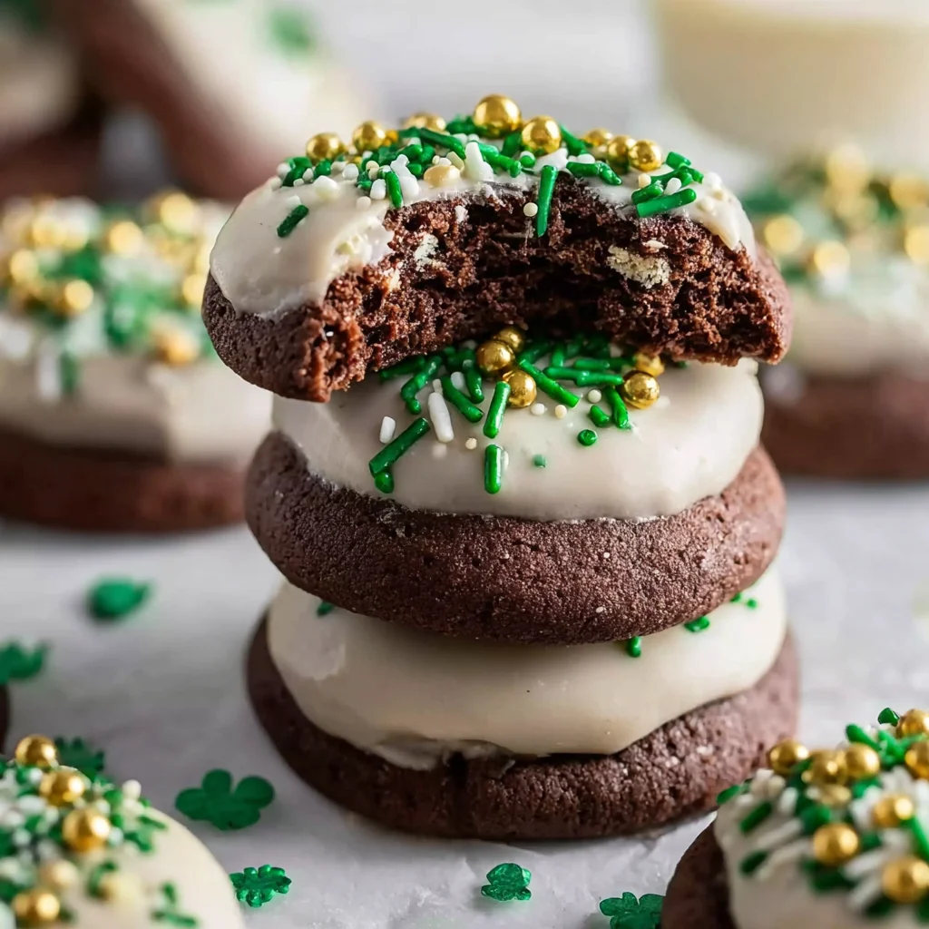 Chewy Irish Cream Cookies (With Bailey’s Glaze)