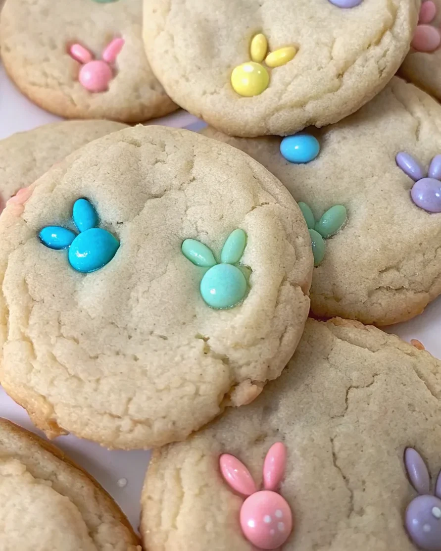 Easter Bunny M&M Cookies