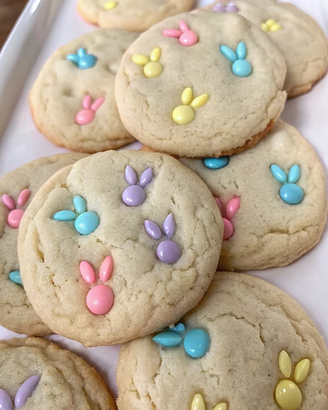 Easter Bunny M&M Cookies