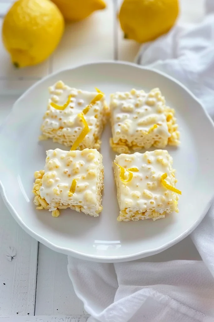 Zesty Lemon Rice Krispie Treats