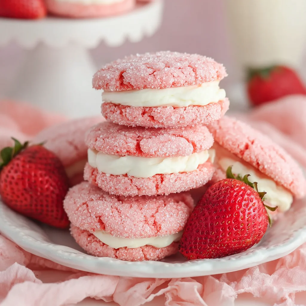 Strawberry Cake Mix Cookies