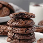 Fudgy Dark Chocolate Sea Salt Cookies