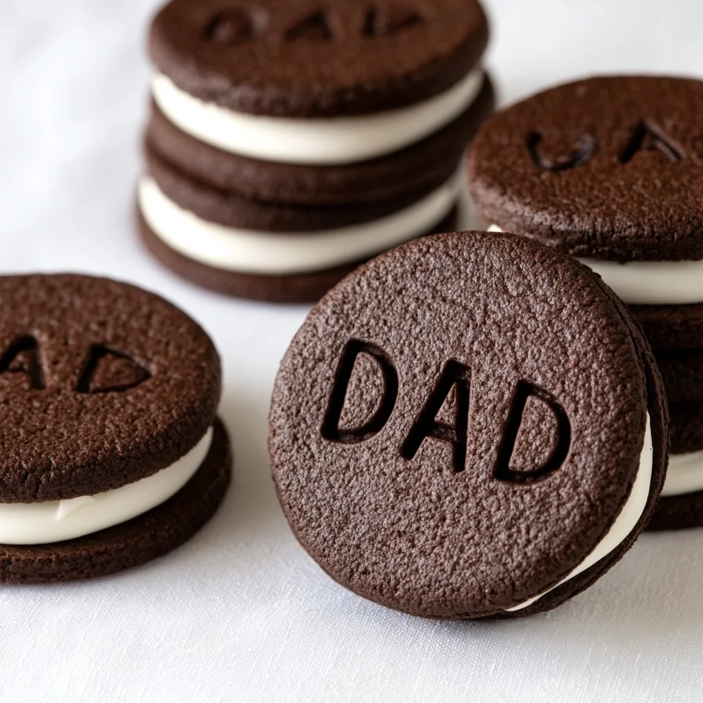 Father's Day Chocolate Sandwich Cookies