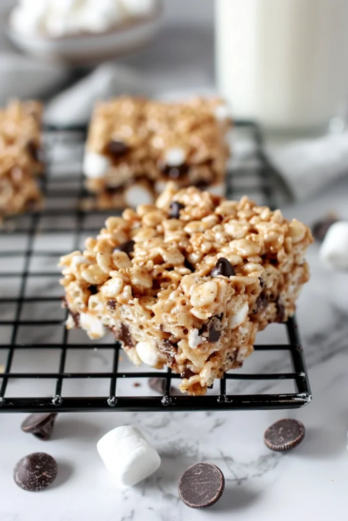 Chewy Chocolate Chip Rice Crispy Treats