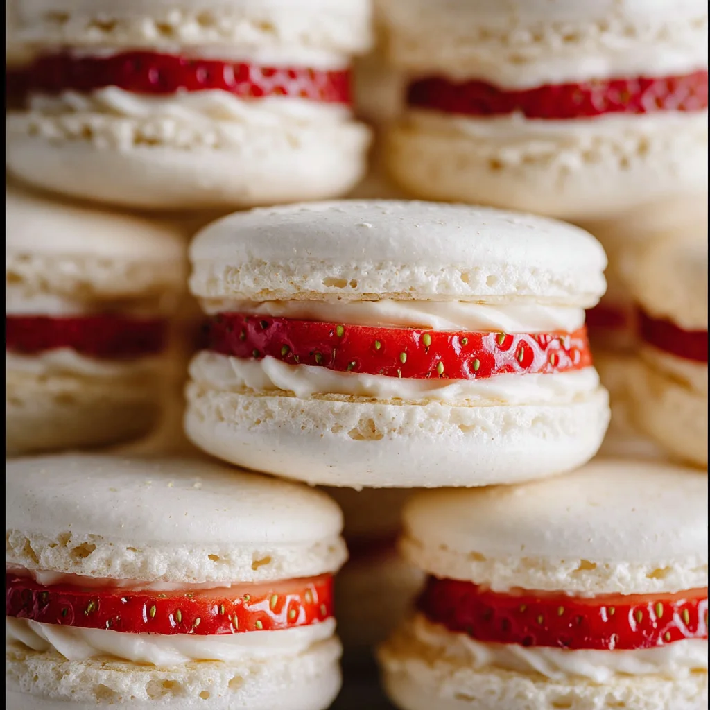 Strawberry Cheesecake Macarons