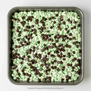 Mint Chocolate Chip Rice Krispie Treats