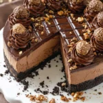 Creamy Nutella Cheesecake with Oreo Crust