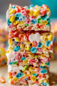 Gooey Fruity Pebbles Rice Krispie Treats Recipe