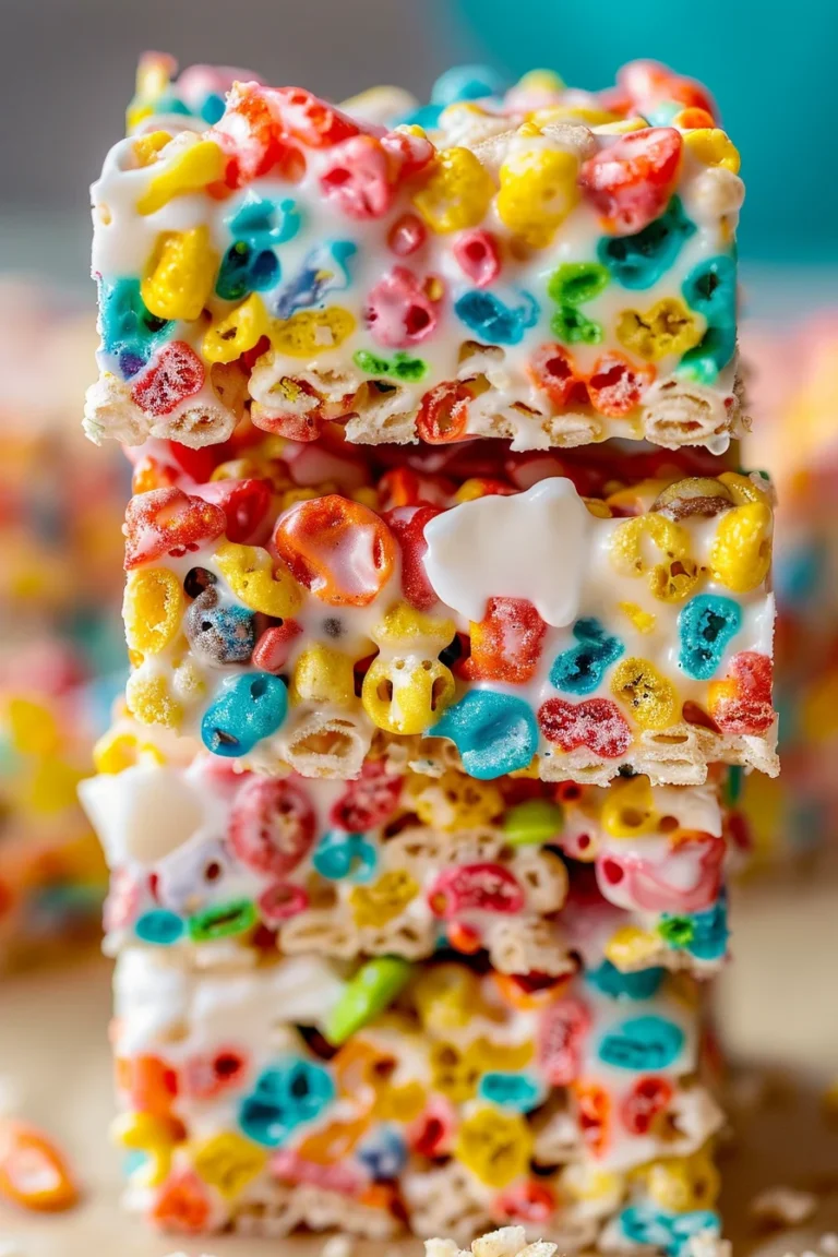 Gooey Fruity Pebbles Rice Krispie Treats Recipe
