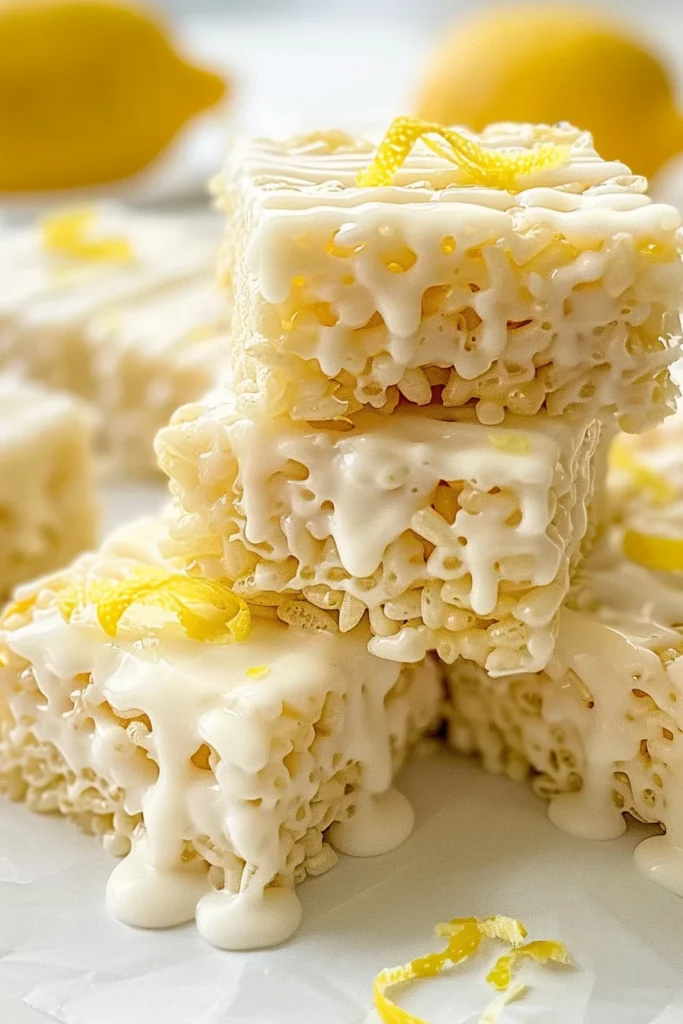 Zesty Lemon Rice Krispie Treats