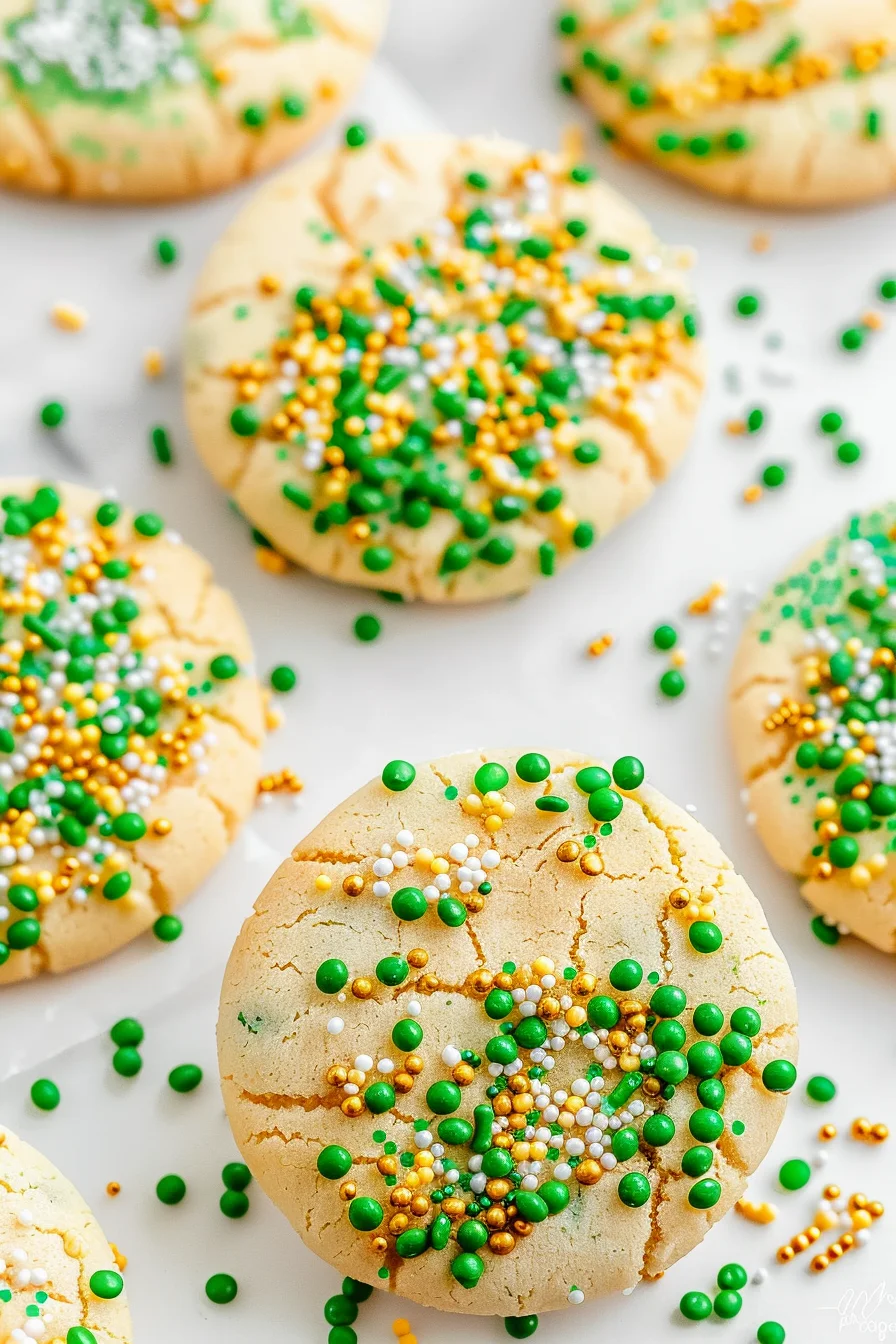 St. Patrick's Day Sprinkle Cookies