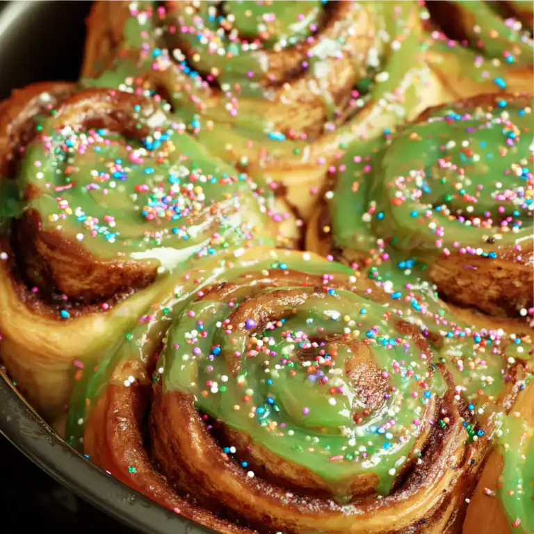 Lucky Green St. Patrick’s Day Cinnamon Rolls