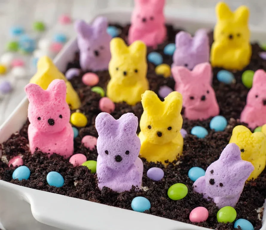 Easter Peeps Oreo Dirt Cake
