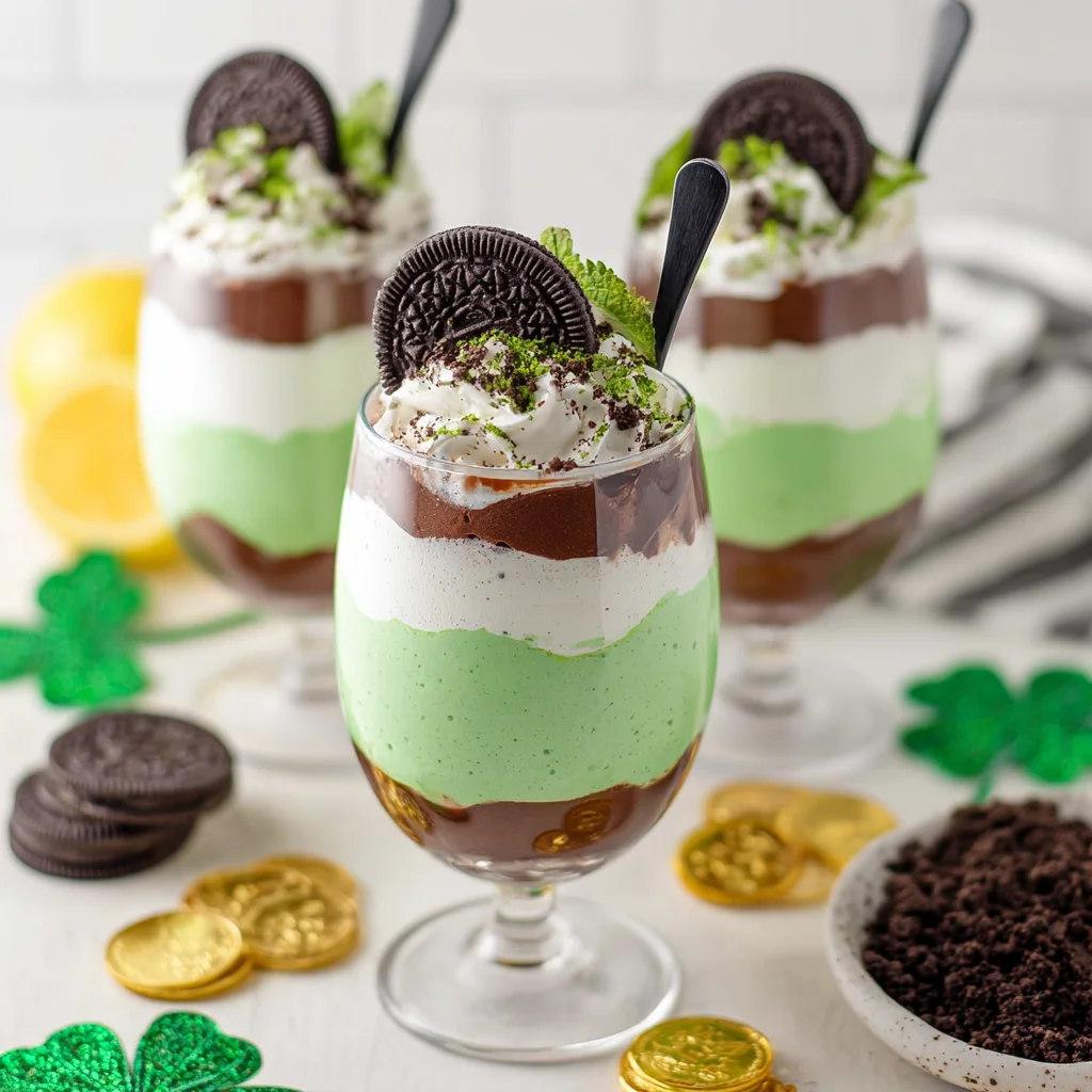 Lucky Leprechaun Pudding Parfaits