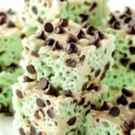 Mint Chocolate Chip Rice Krispie Treats