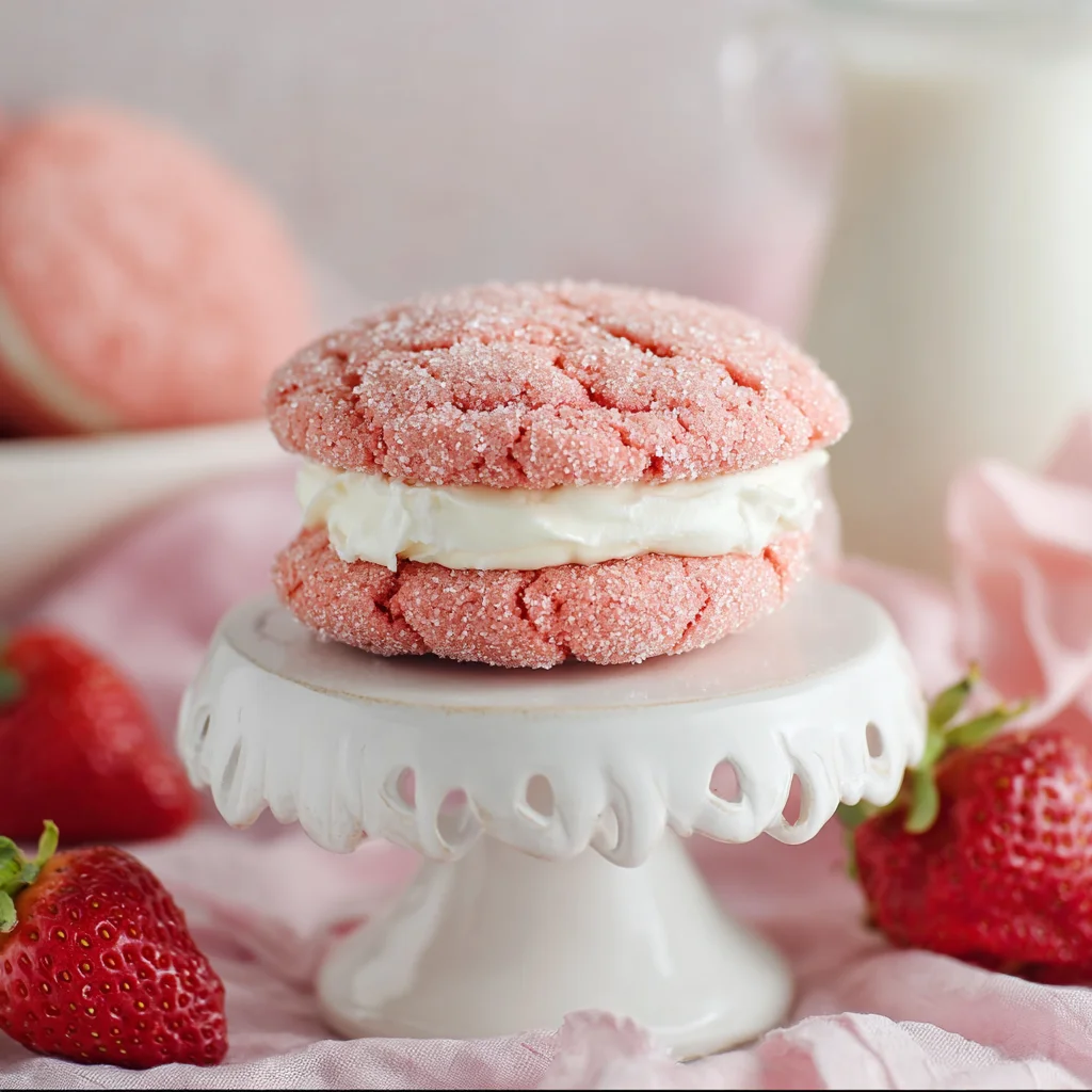 Strawberry Cake Mix Cookies
