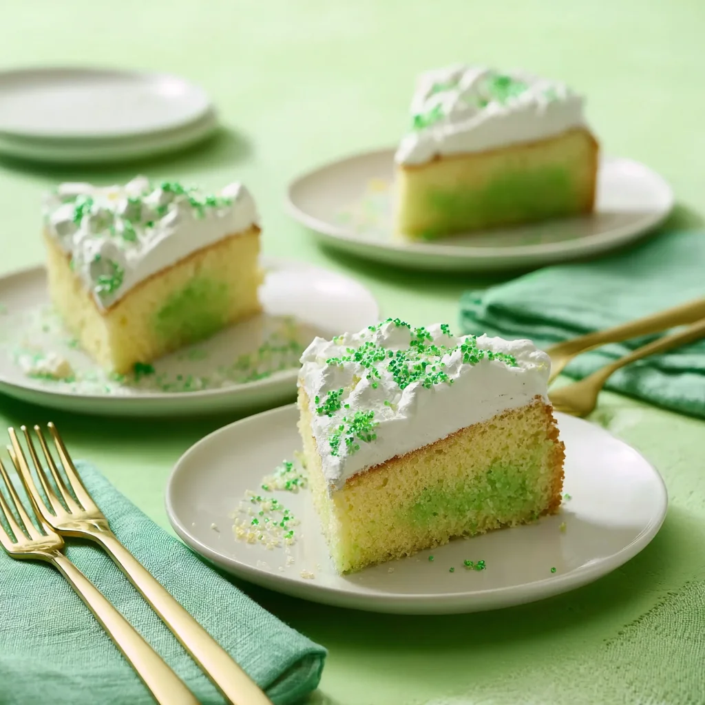 St. Patrick's Day Lime Poke Cake
