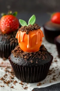 Chocolate Carrot Patch Cupcakes