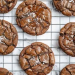 Fudgy Dark Chocolate Sea Salt Cookies