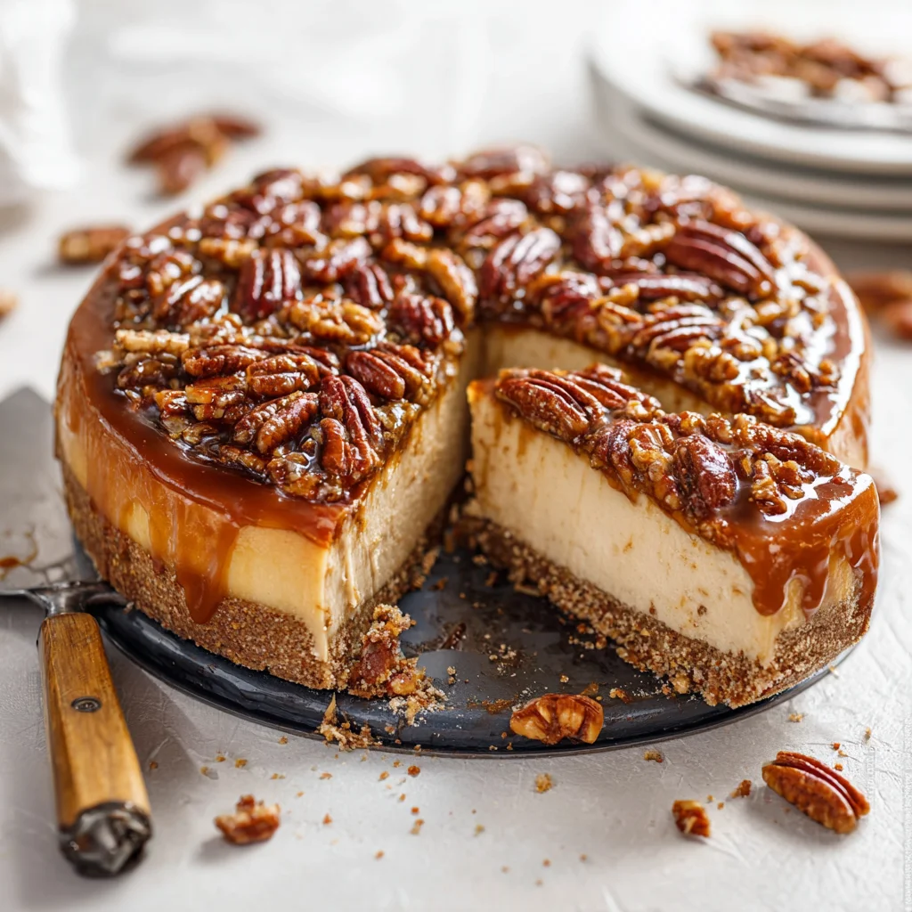 Bourbon Pecan Pie Cheesecake